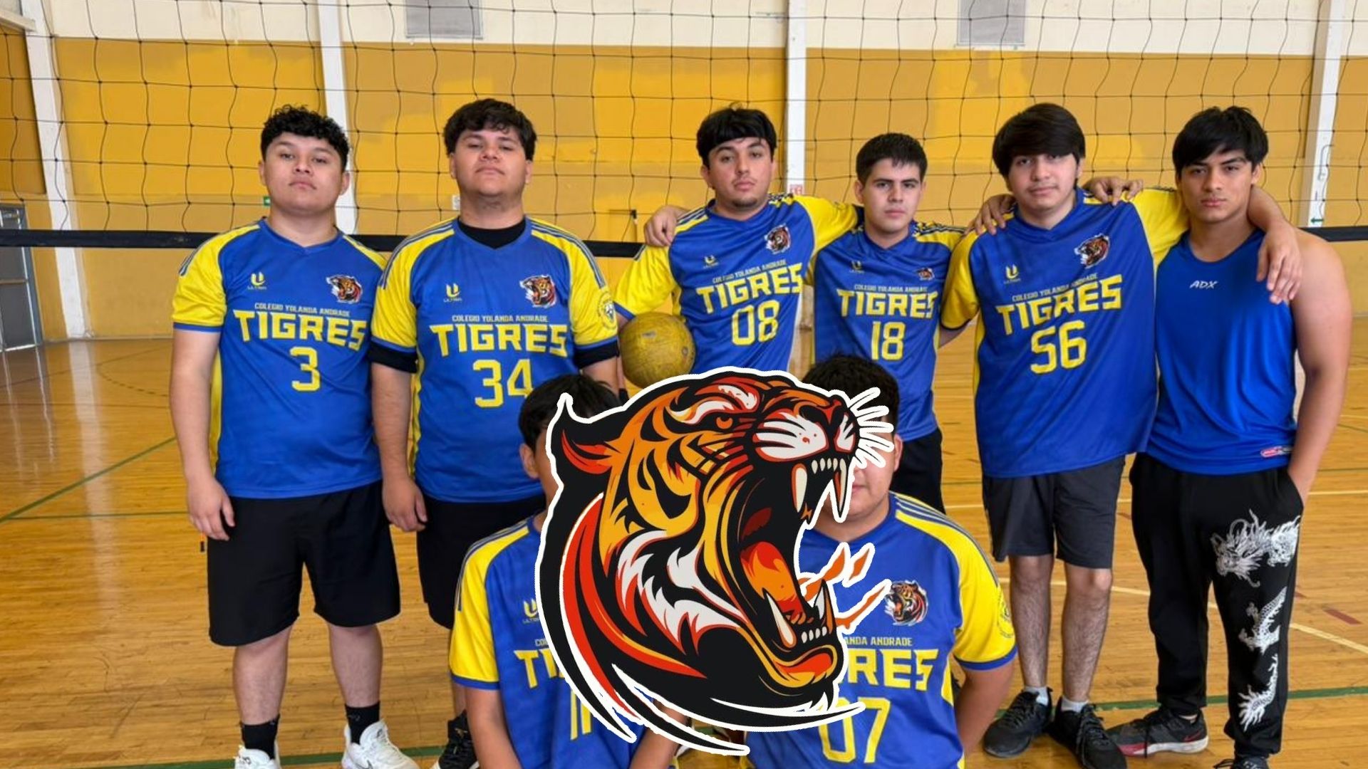 Estudiantes equipo deportivo.